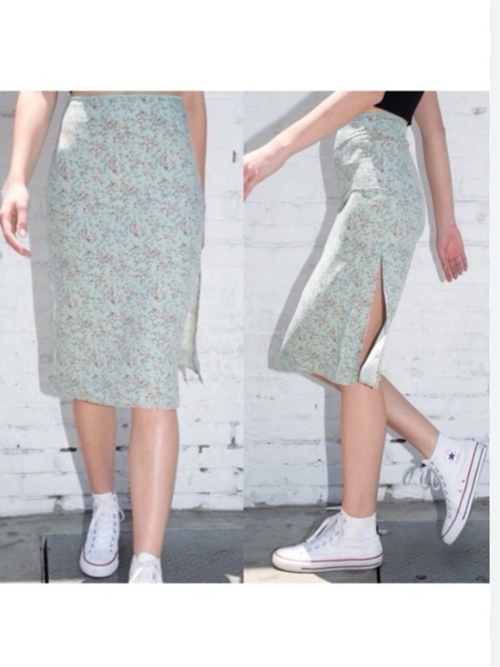 Brandy Melville Phoebe Midi Skirt with Slit